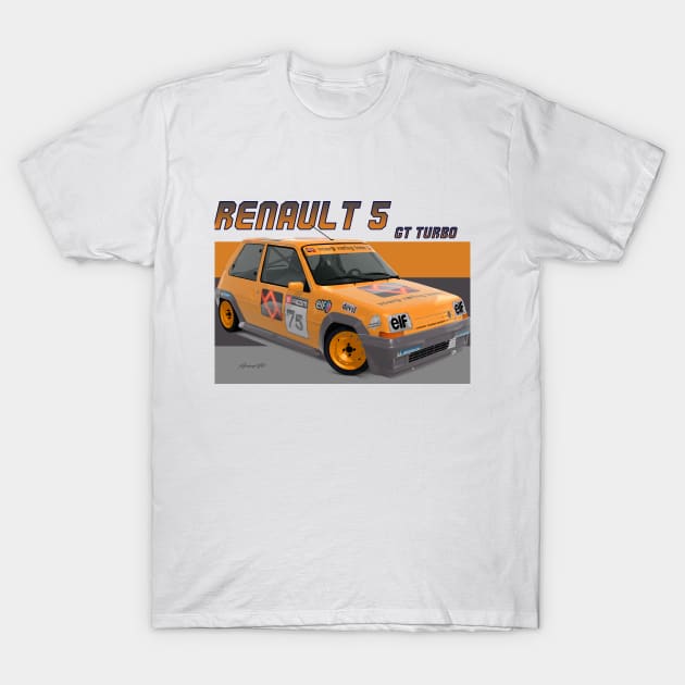 Renault 5 GT Turbo T-Shirt by PjesusArt